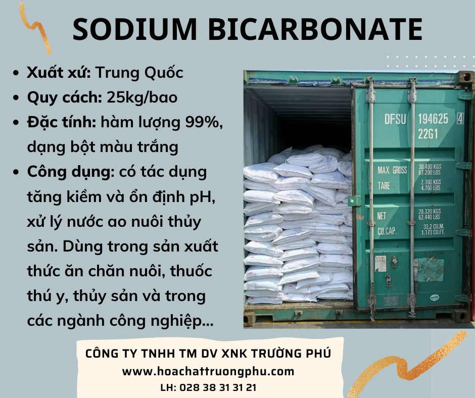Sodiumbicarbonate Trung Quốc, bao 25 kg